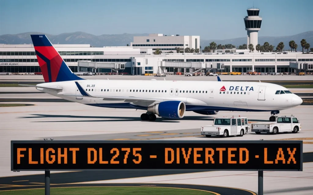 delta flight dl275 diverted lax